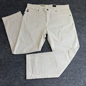 Tailored Straight‎ Leg Cream Graduate Jeans AG Adriano Goldschmied 34x28 Capsule